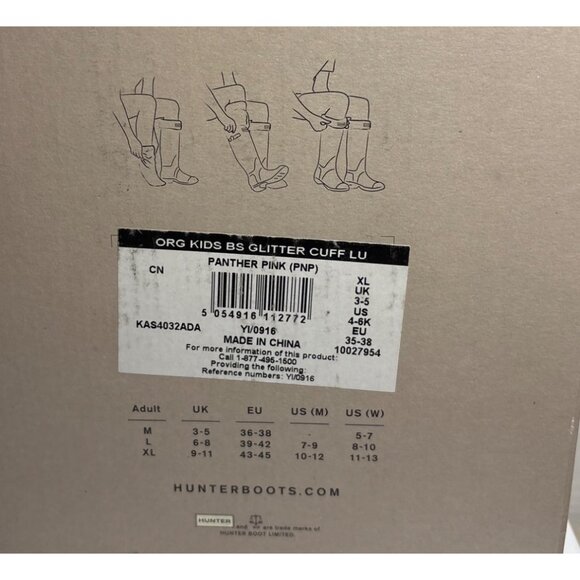 Hunter Kids Boot Socks Panther Pink XL For The Original - Picture 4 of 5